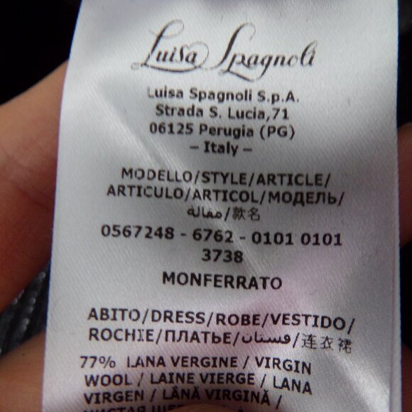 NWT Luisa Spagnoli Italian wool blend dress S - Picture 9 of 15